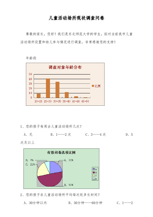 创业项目问卷-儿童游乐场所