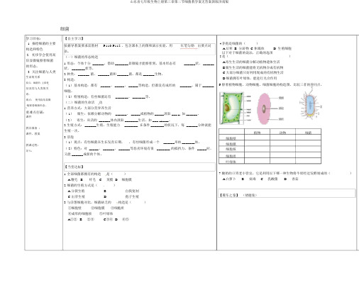 山东省七年级生物上册第三章第二节细菌教学案无答案新版济南版