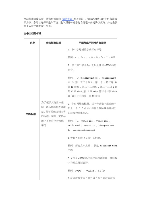 百度文库上传文档要求