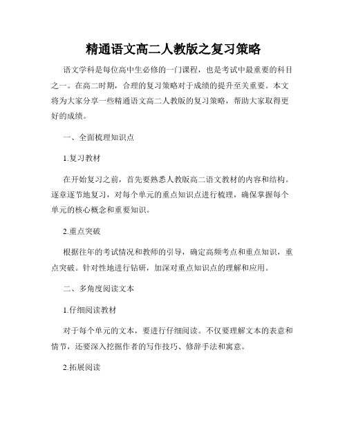 精通语文高二人教版之复习策略