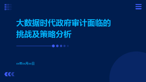 大数据时代政府审计面临的挑战及策略分析