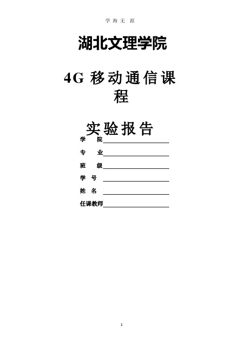 4G移动通信实验报告.pptx