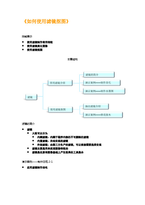 ps如何使用滤镜抠图