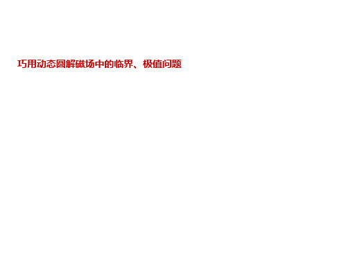 巧用动态圆解磁场中的临界、极值问题  课件