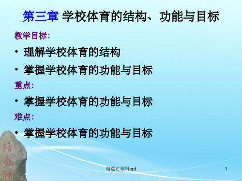 学校体育学  第三章 学校体育的结构、功能与目标