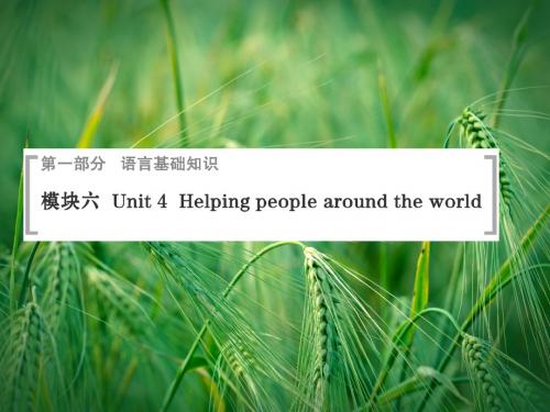 Unit 4 Helping people around the world配套课件 牛津译林版选修6课件