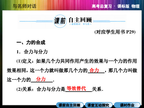 与名师对话高三课标版物理23力的合成与分解受力分析