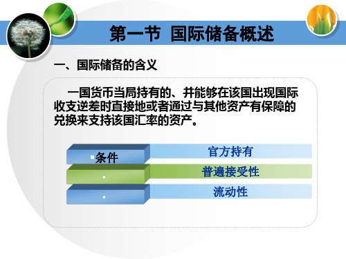 国际储备教学课件PPT