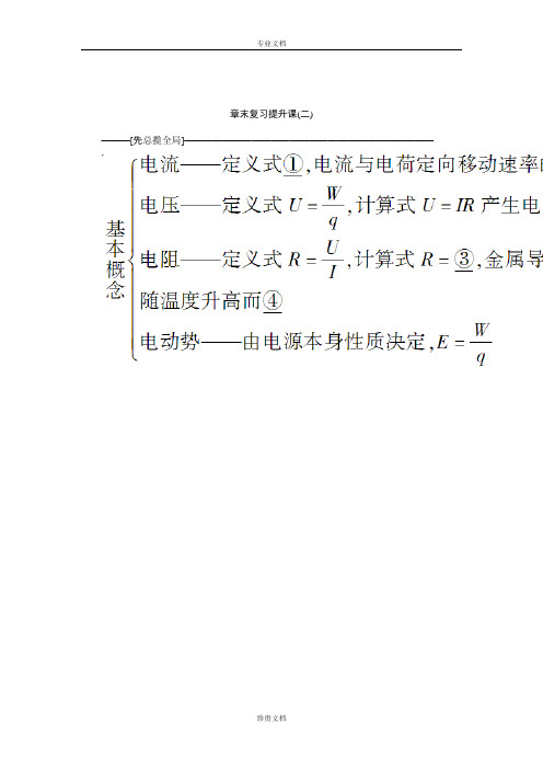 【优化课堂】高二物理人教版选修3-1学案：第二章 恒定电流 章末总结 Word版含答案[ 高考]