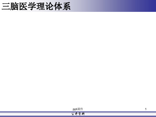 三脑医学理论介绍 ppt课件