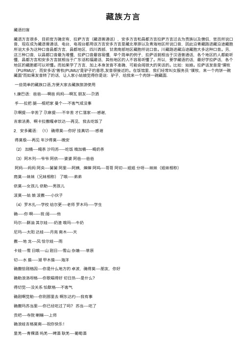 藏族方言——精选推荐