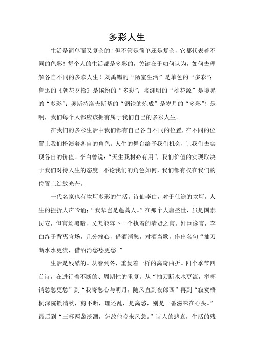 多彩人生