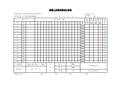 混凝土回弹标准表格