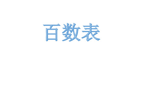 一年级下册数学课件整理与提高百数表沪教版(共16张PPT)