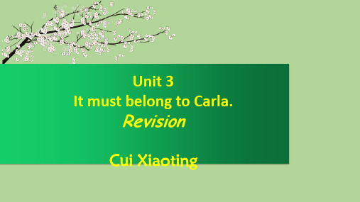 初中英语_Unit3 It must belong to Carla.教学课件设计