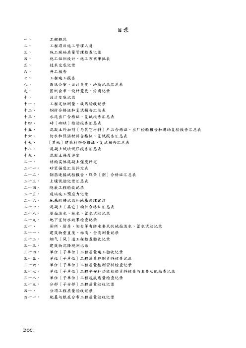 江苏省土建资料全版表格