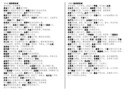 《药性赋》 横版打印