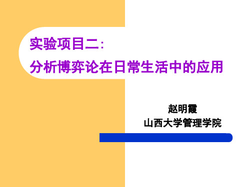 分析博弈论在日常生活中的应用