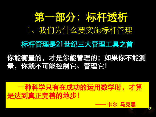 标杆模仿及对标要点