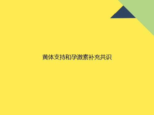 黄体支持和孕激素补充共识