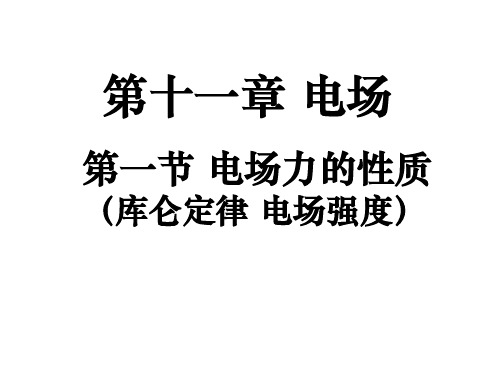 高考物理电场的力的性质精品PPT课件