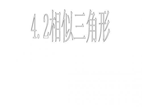 浙江省慈溪市横河初级中学九年级数学(上)课件 4.2相似三角形(2)