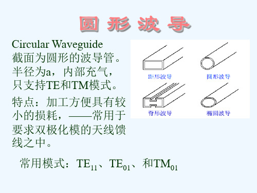 圆形波导的理论分析和特性