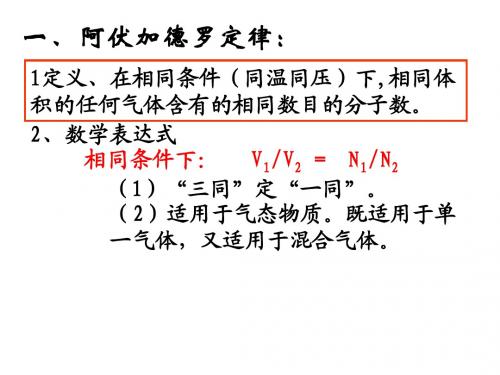 阿伏伽德罗定律