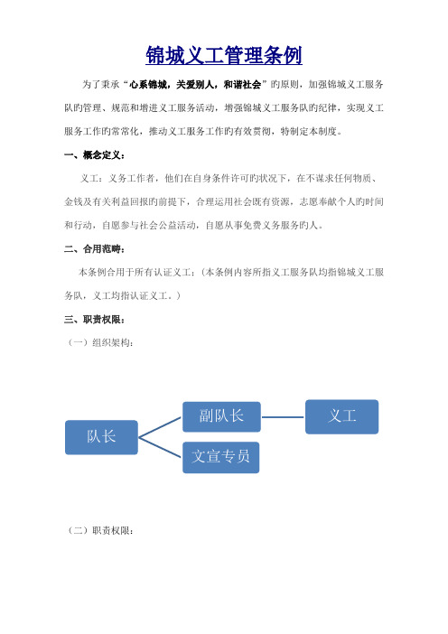 志愿者管理制度