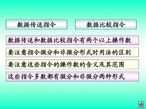 数据传送和数据比较指令