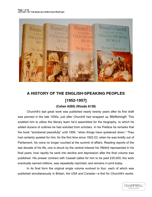 英语国家史略.温斯顿丘吉尔.A.HISTORY.OF.THE.ENGLISH-SPEAKING PEOPLES