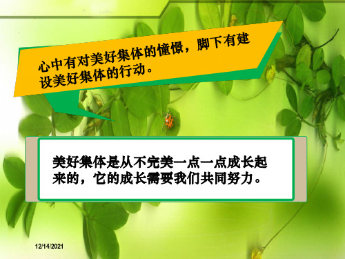 七年级道德与法治 第三单元 在集体中成长 第八课 美好集体有我在 第2框《我与集体共成长》 