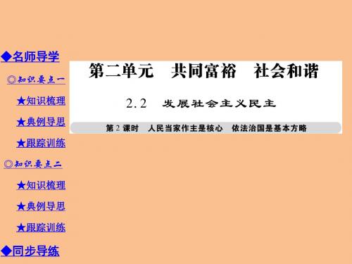 【巴蜀英才】2016年秋粤教版九年级全册政治课件11--第2单元.第2节.第2课时