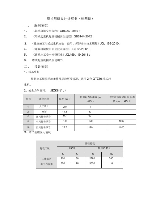 塔吊基础设计计算书69096