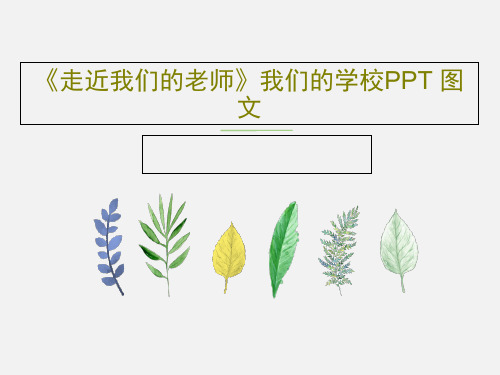 《走近我们的老师》我们的学校PPT 图文PPT文档共19页