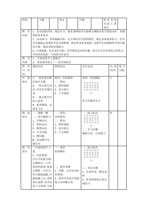 行进间低手上篮