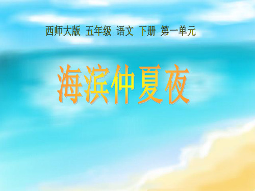 《海滨仲夏夜》PPT课件