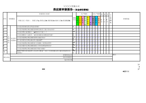 (KDL)供应商审核报告-社会责任管理