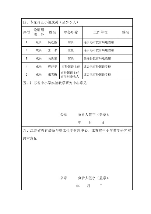 专家论证小组成员至少5人