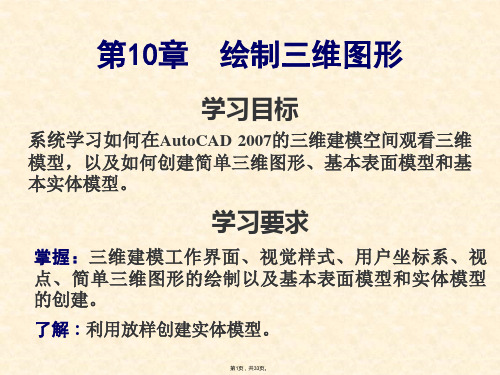 AUTOCAD-2007-绘制三维图形--第10章