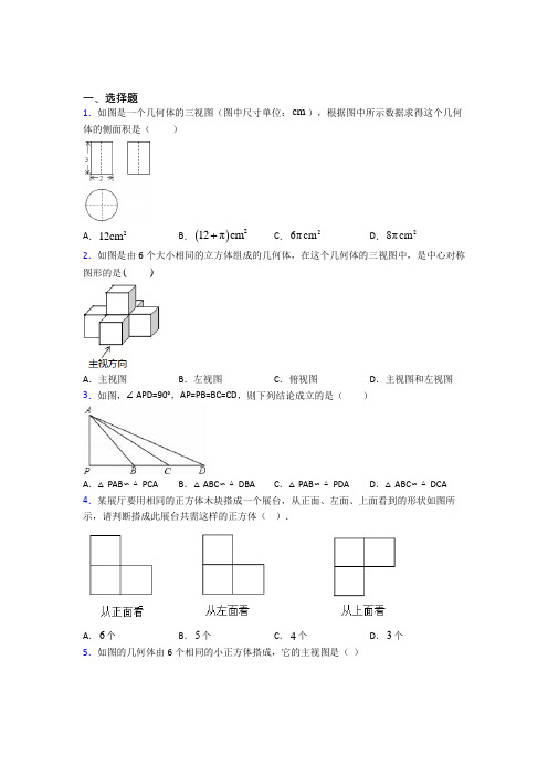 【苏科版】九年级数学下期末一模试卷附答案