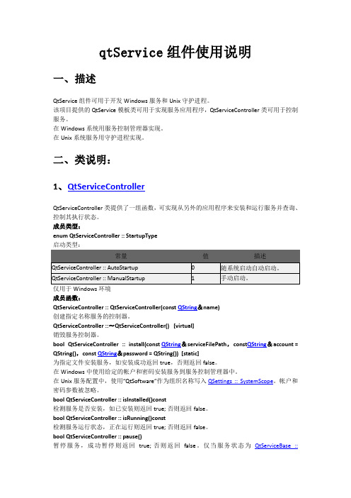 qtService组件使用说明