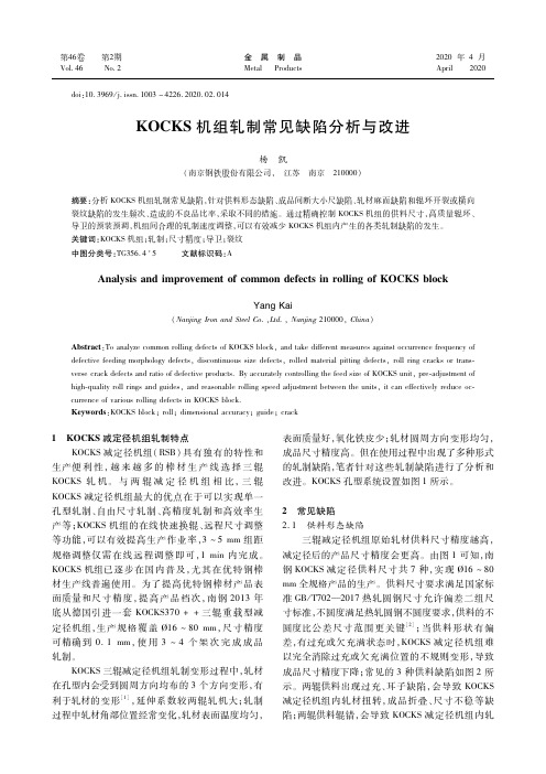 KOCKS机组轧制常见缺陷分析与改进