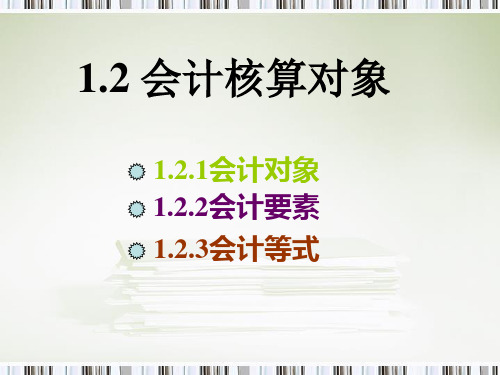 会计核算对象