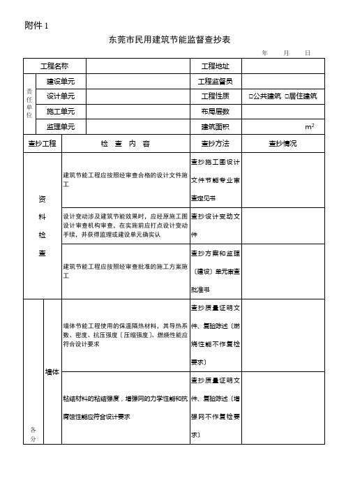 东莞市建筑节能检测要求