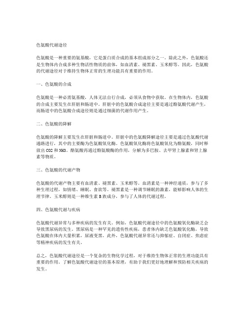 色氨酸代谢途径