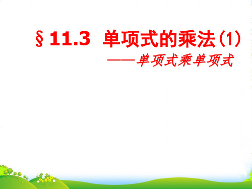 青岛版七年级数学下册第十一章《单项式的乘法》课件