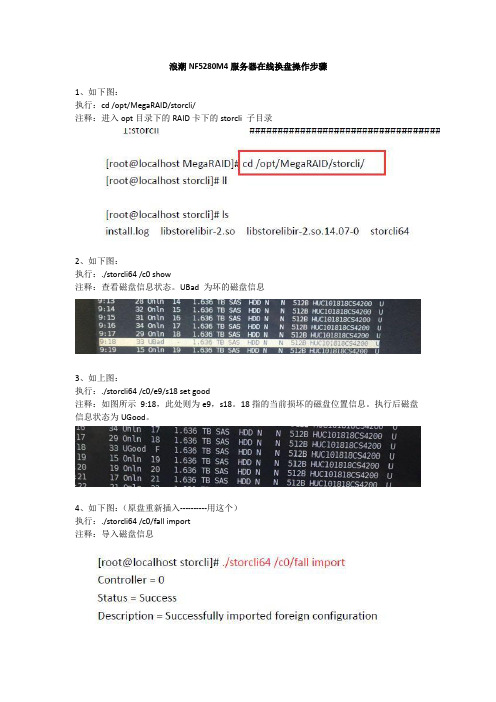 X86服务器存储-浪潮服务器在线换盘步骤