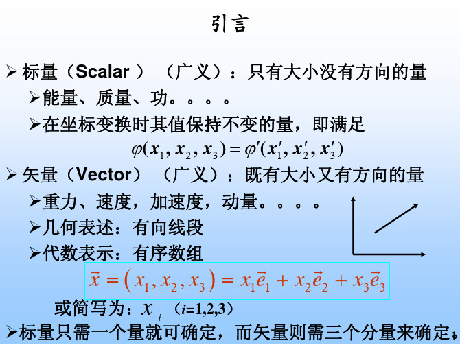 张量分析(最后附题目)