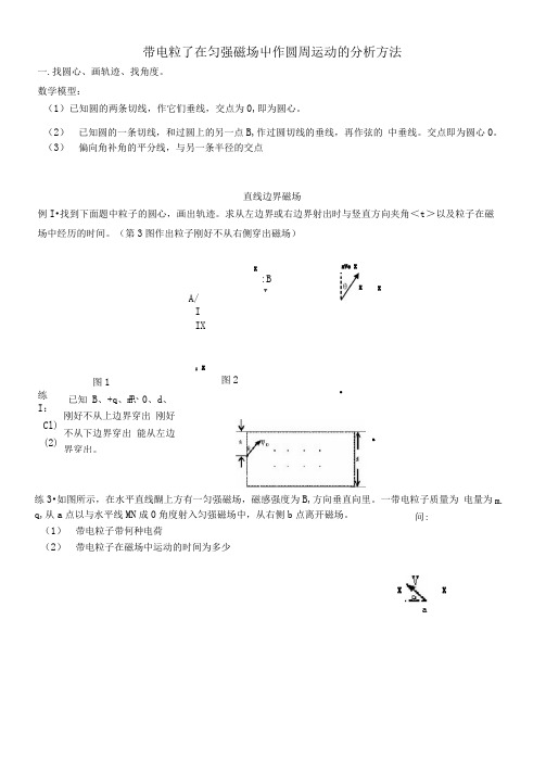 (精典)磁场中各种边界问题解析